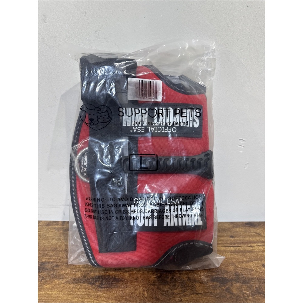Official ESA Support Animal Soft Vest Harness Reflective Padded Adjustable L